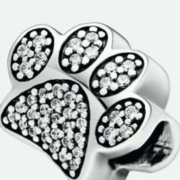 Pandora Sparkling Paw Print Charm - Picture 4 of 6